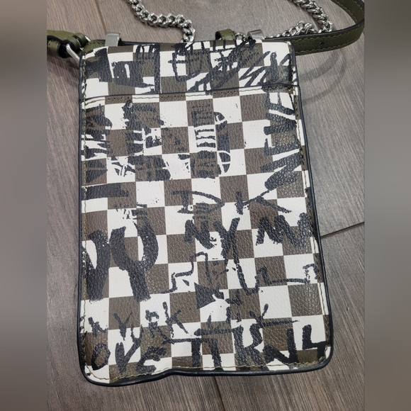 DKNY Checkered Graffiti Phone Crossbody Bag - Picture 5 of 7